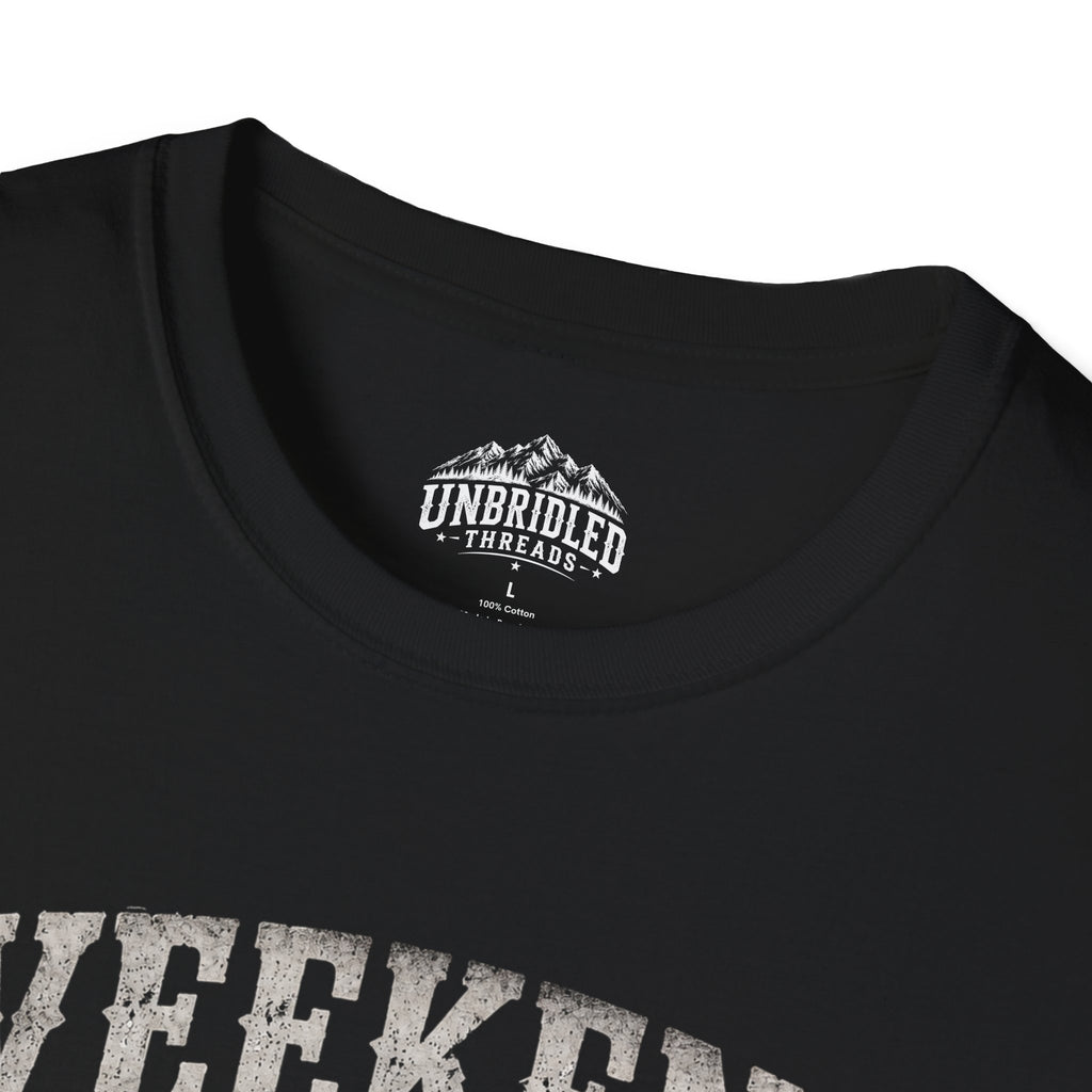 'Weekend Forecast: Chance of Drinking' Camping Graphic T-Shirt / Black, Red, Sport Gray and Natrual Colors