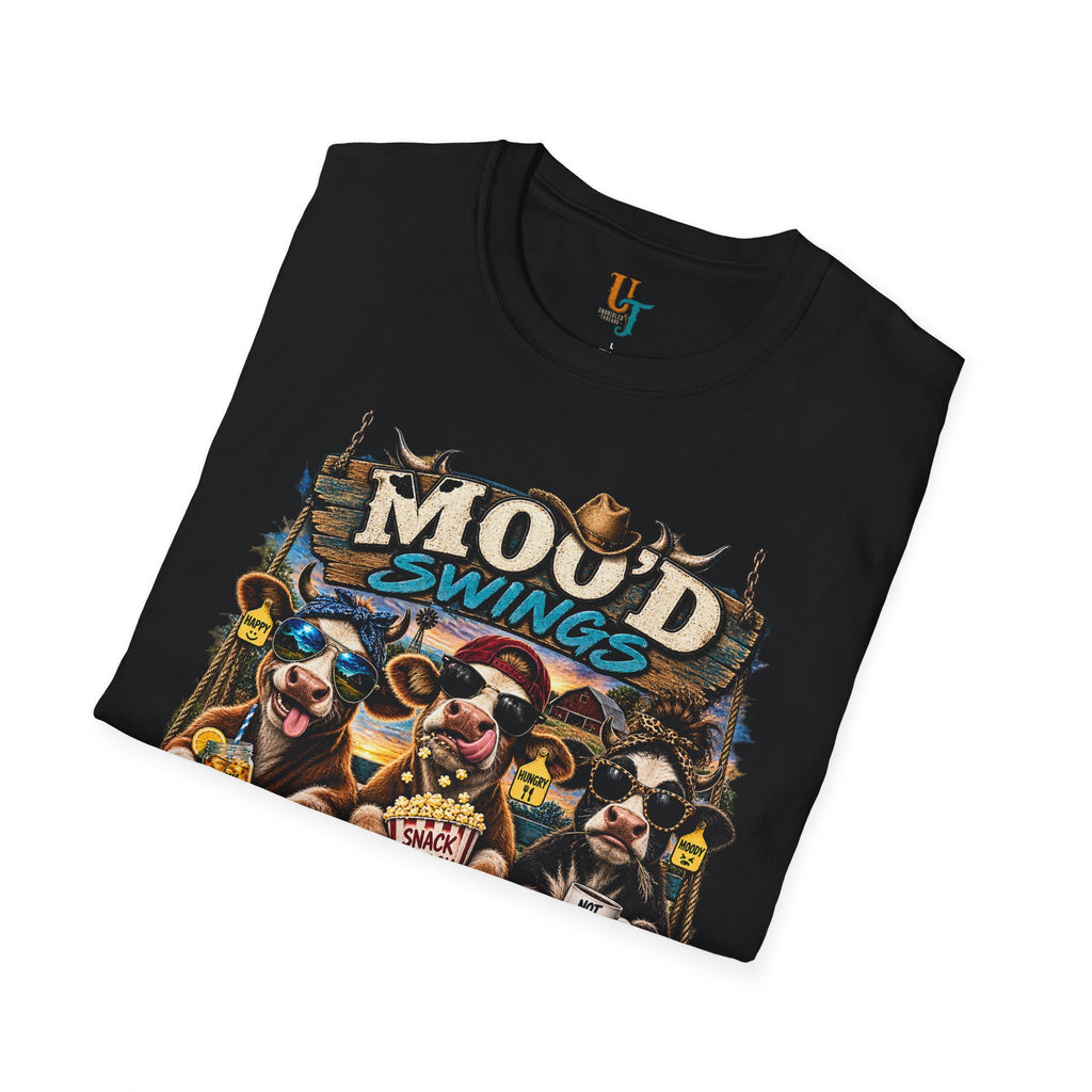 Mood Swings Cow T-Shirt — Funny Farm Animal Graphic Tee