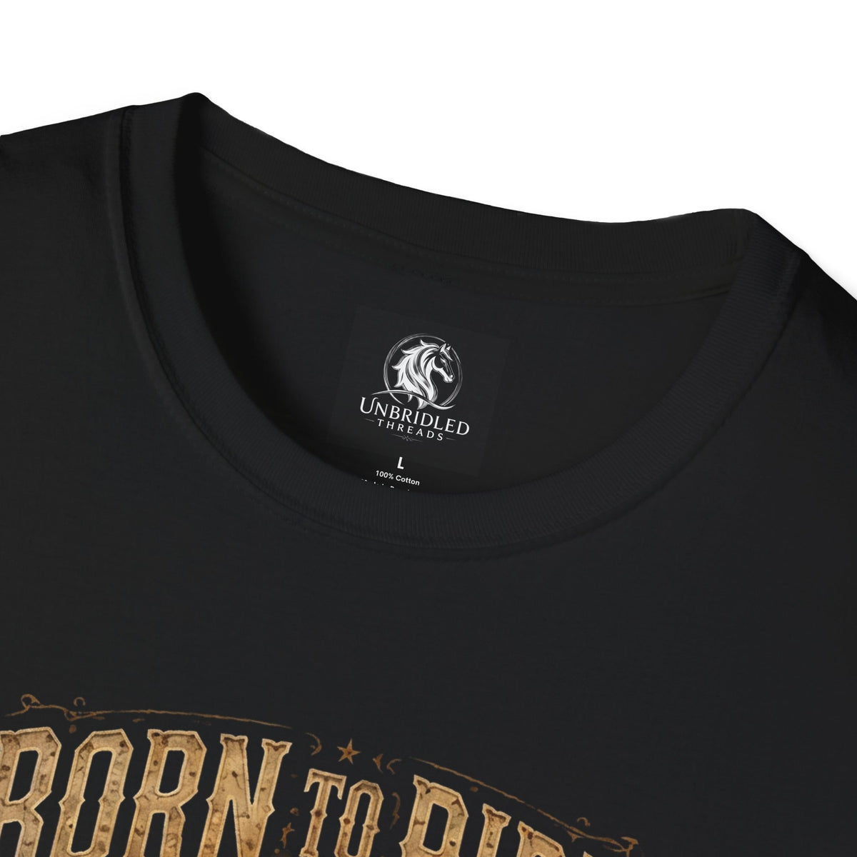 Born to Ride Cowgirl T-Shirt – American Flag Rodeo Arena Western Tee