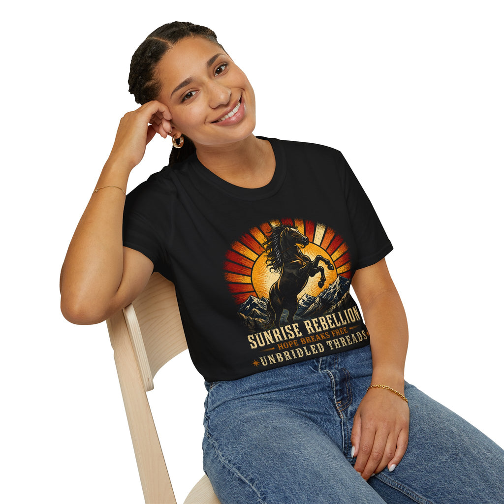 Sunrise Rebellion Vintage Graphic Tee — Hope Breaks Free