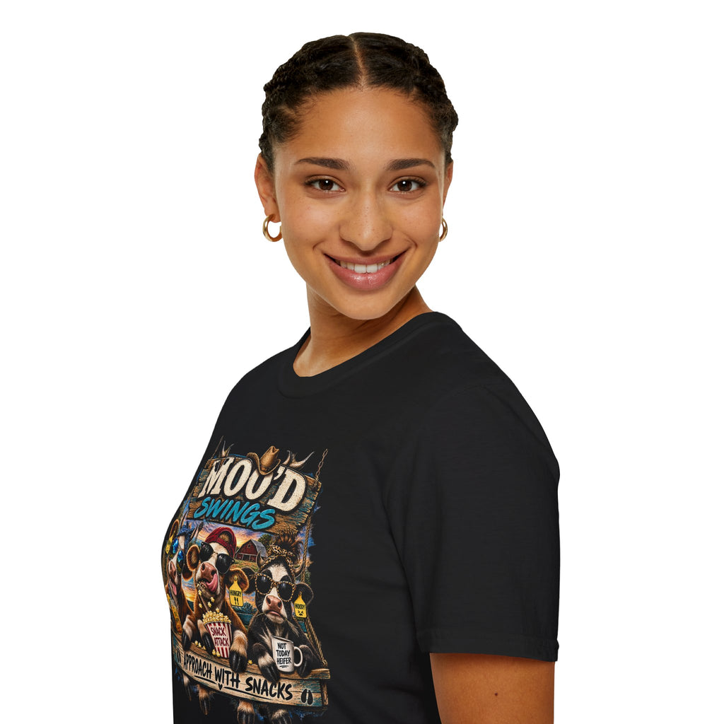 Mood Swings Cow T-Shirt — Funny Farm Animal Graphic Tee