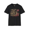 Funny Coffee T-Shirt  "I Don't Rise & Shine, I Caffeinate & Hate Everyone"  Graphic Black Tee