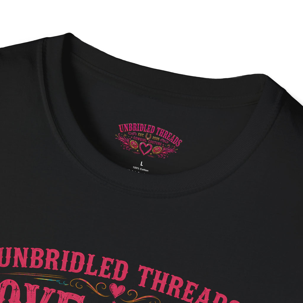 "Love, Live, Cowgirls Outlaw" Western  Unbridled Threads  Black T-Shirt
