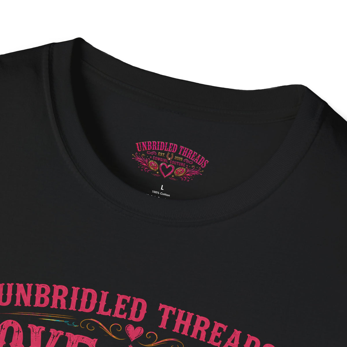 "Love, Live, Cowgirls Outlaw" Western  Unbridled Threads  Black T-Shirt