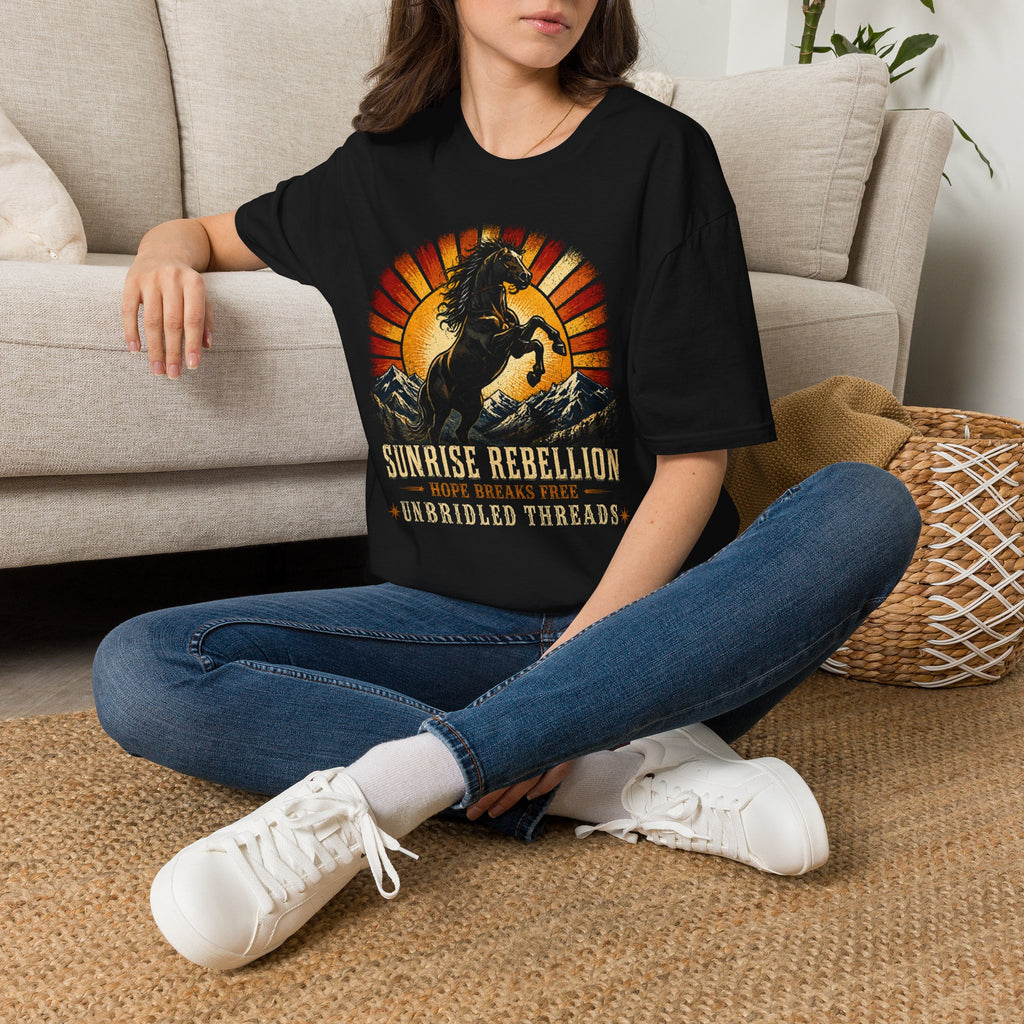 Sunrise Rebellion Vintage Graphic Tee — Hope Breaks Free