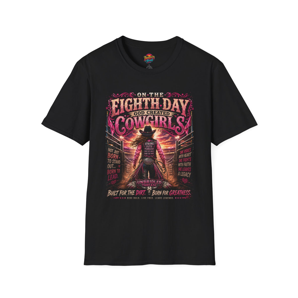Cowgirls T-Shirt — “On the Eighth Day God Created Cowgirls” Western Graphic Tee