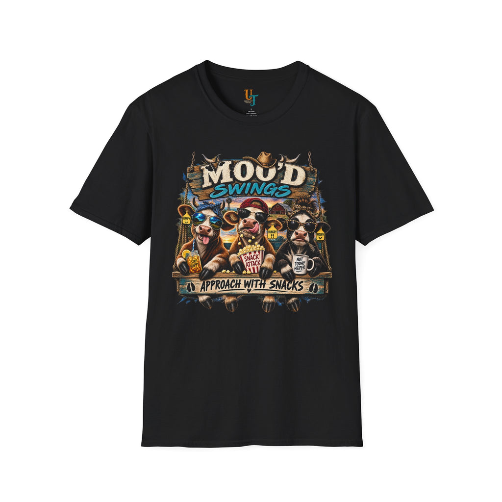 Mood Swings Cow T-Shirt — Funny Farm Animal Graphic Tee