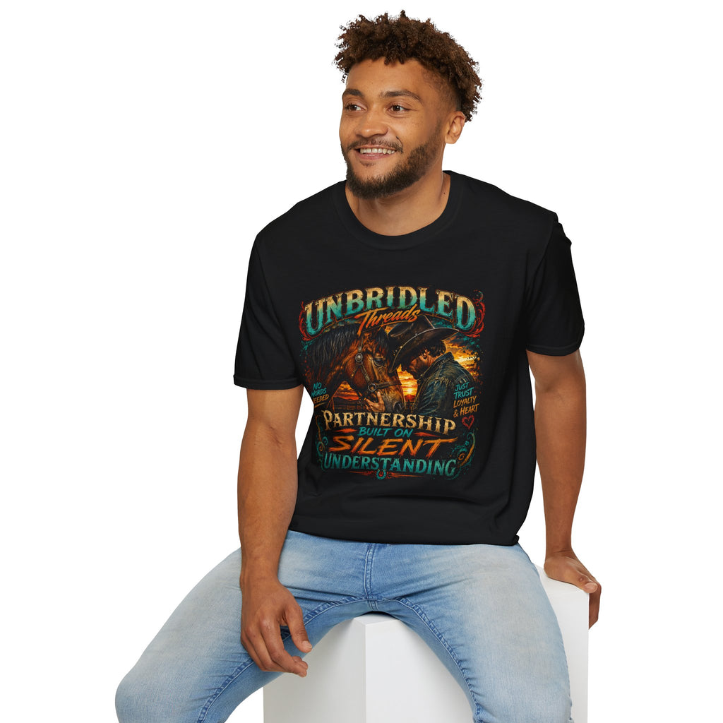 Unbridled Threads Horse Graphic T-Shirt — "Partnership Built On Silent Understanding" Western Tee