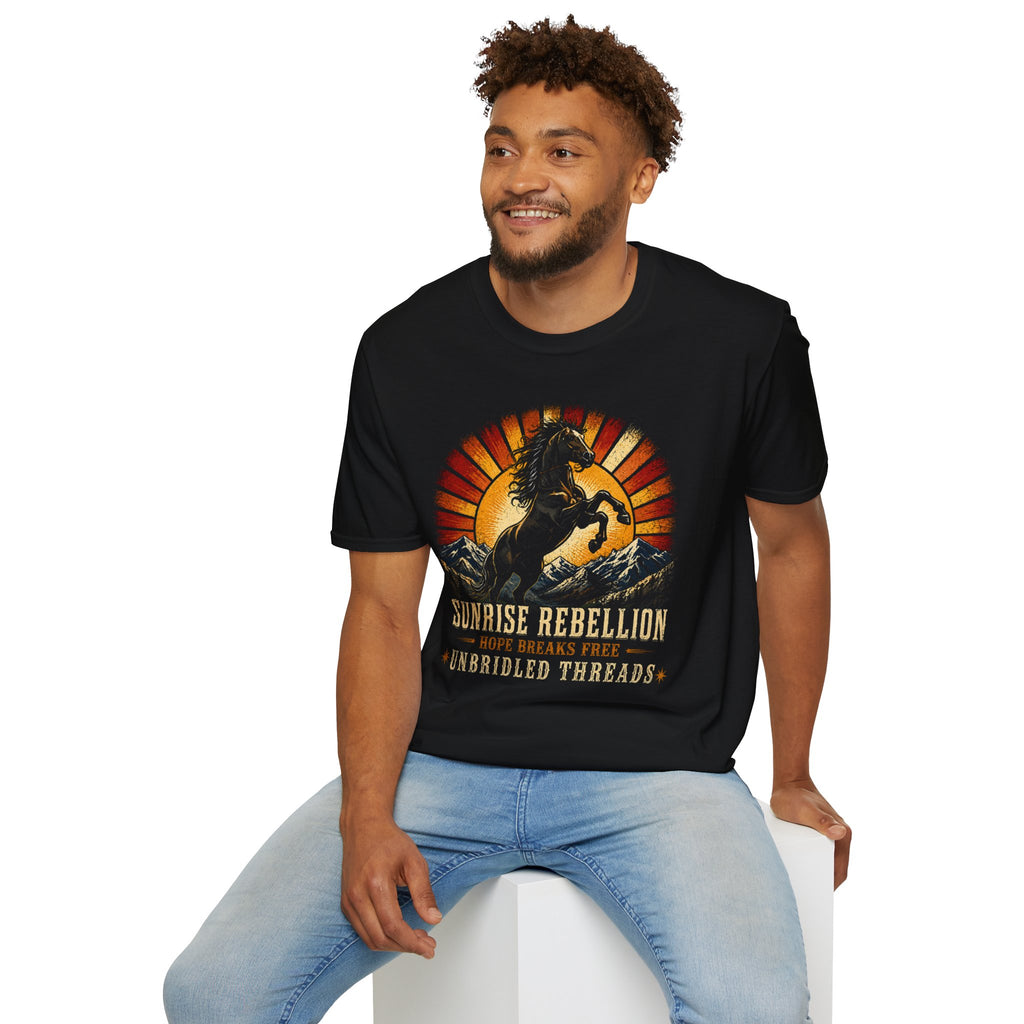 Sunrise Rebellion Vintage Graphic Tee — Hope Breaks Free